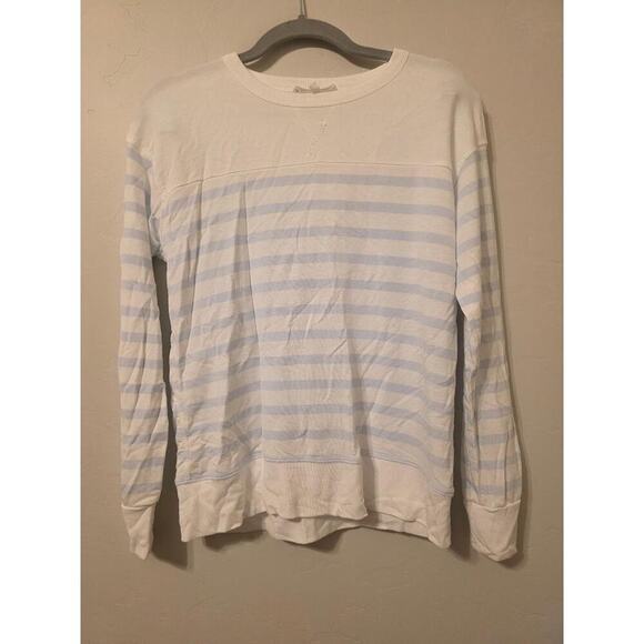 Workshop Republic Clothing Sweaters - Workshop White Ribbed Long Sleeve Top | Minimal Soft Long Sleeve Tee XS